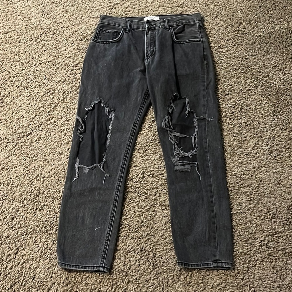 Forever 21 black distressed jeans